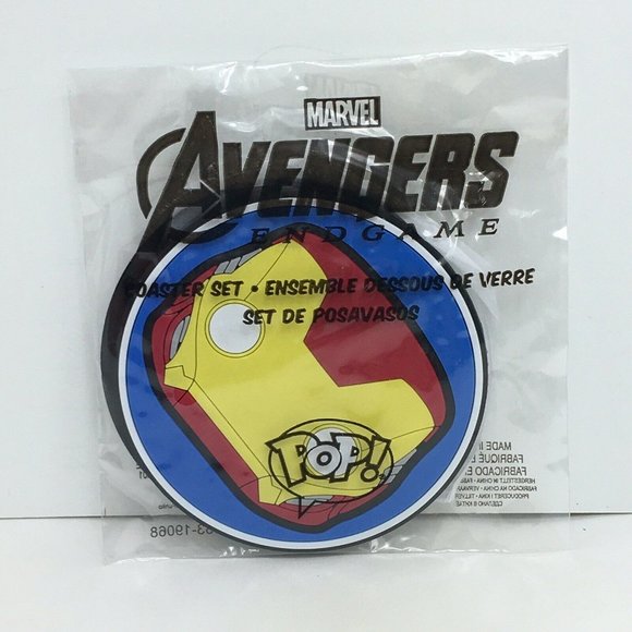 Funko Marvel Avengers Endgame Coaster Set Iron Man And Thanos End Game New - Picture 7 of 12